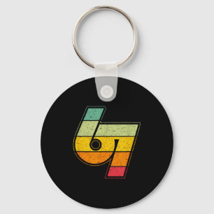 Porte-clés Vintage 6 7 Mème Logo Six Sept Namaste Drôle Salle