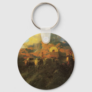Porte-clés Vintage American West, Overland Trail par Johnson