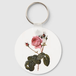 Porte-clés Vintage Antique Pink Garden Roses in Bloom