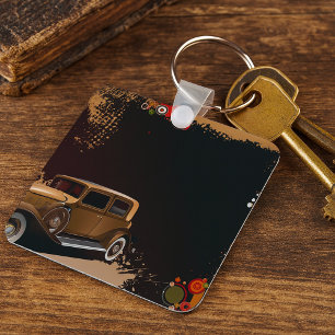 Porte-clés Vintage Car Grunge Porte - clé