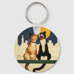 Porte-clés Vintage Cats Singing, Funny and Silly Animals