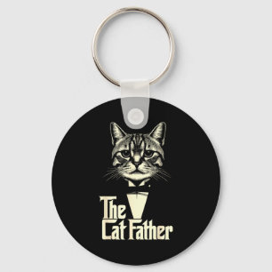 Porte-clés Vintage chat père papa vie chat papa joyeuse fête 