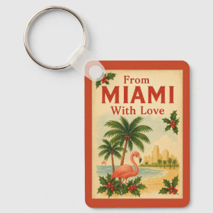 Porte-clés Vintage De Miami Avec Amour Noël