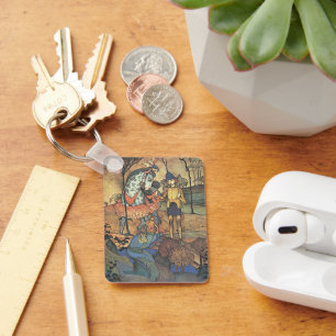 Porte-clés Vintage Fairy Tale, A Brave Knight and Dragon