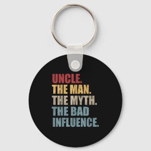 Porte-clés Vintage Fun Oncle Homme Mythe Mauvaise Influence D