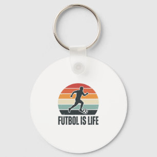 Porte-clés Vintage Futbol Est La Vie Conception De T-Shirt De