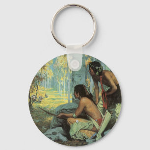 Porte-clés Vintage Indians, Taos Turkey Hunters by Couse