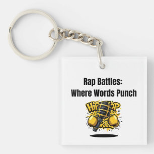 Porte-clés Vintage Microphone Hip Hop Rap Battles Digital Ill
