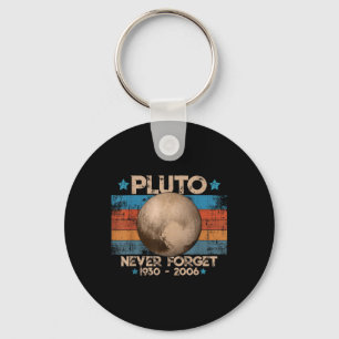 Porte-clés Vintage N'Oubliez Jamais Pluto Drôle Rétro Astrono