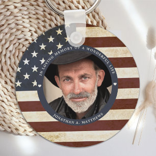 Porte-clés Vintage Patriotic Memorial American Flag 2 Photo