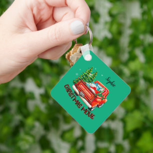 Porte-clés Vintage Red Truck Christmas Movie