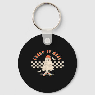 Porte-clés Vintage Retro Halloween Creep it real Ghost Boy Fa