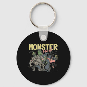 Porte-clés Vintage Retro Halloween Monster Mash Boo Ghost ave