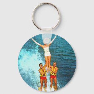 Porte-clés Vintage Retro Kitsch Femmes Dells Ski d'eau