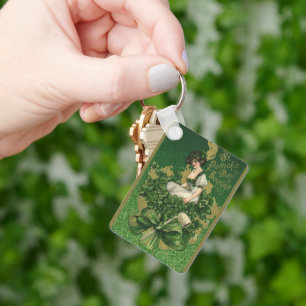 Porte-clés Vintage St. Patrick's Day Souvenir, Irish Lass