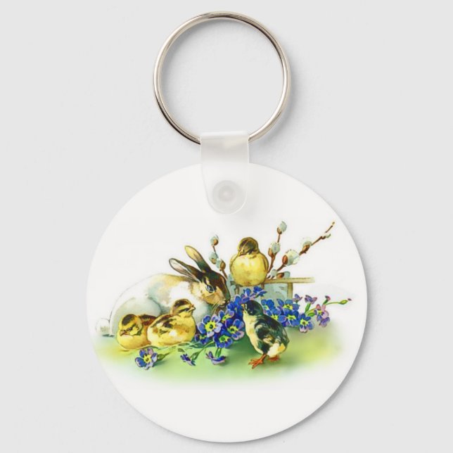Porte-clés Vintage Style Porte - clé lapny de Pâques (Recto)