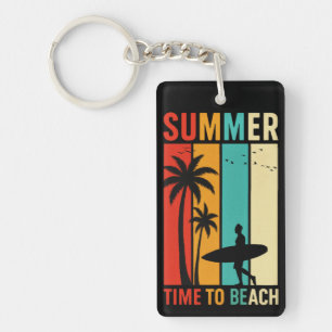 Porte-clés Vintage Summer Surfer Palm Beach Vibes