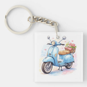 Porte-clés Vintage Vespa Classique Scooter Rétro