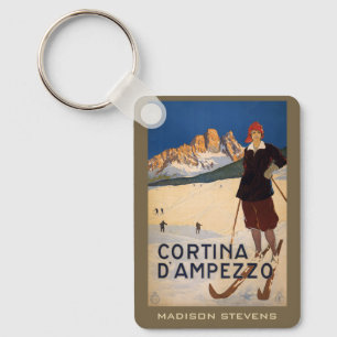 Porte-clés Vintage voyage Alpes italiennes