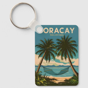 Porte-clés Vintage voyage Boracay Philippines Pittoresque rét