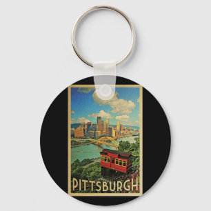 Porte-clés Vintage voyage de Pittsburgh en Pennsylvanie