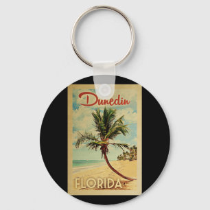 Porte-clés Vintage voyage Dunedin Palm Tree