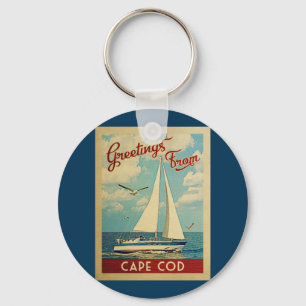 Porte-clés Vintage voyage le Massachusetts de voilier de Cape