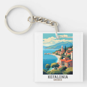 Porte-clés Vintage voyage rétro de Kefalonia Grèce