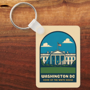 Porte-clés Vintage voyage rétro Maison Blanche Washington DC