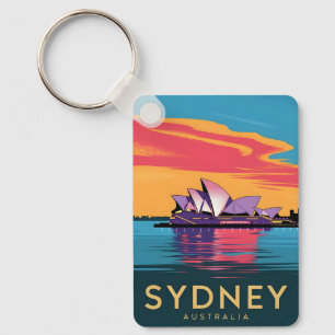 Porte-clés Vintage voyage Sydney Australie Sunset Pittoresque