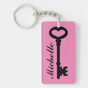 Porte - clés vintages avec nom et couleur personn