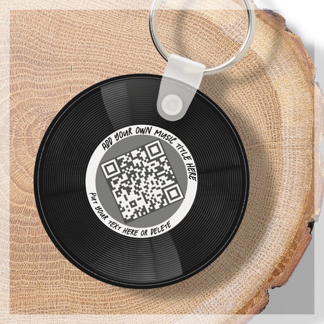 Porte-clés Vinyle | DJ musicien | Code QR (Créateur téléchargé)