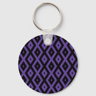 Porte-clés Violet and black diamond pattern