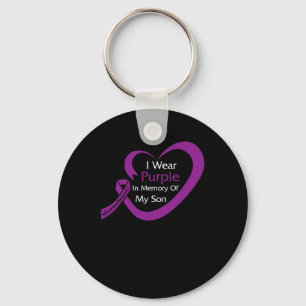 Porte-clés Violet En Mémoire De Mon Fils Surdose Sensibilisat