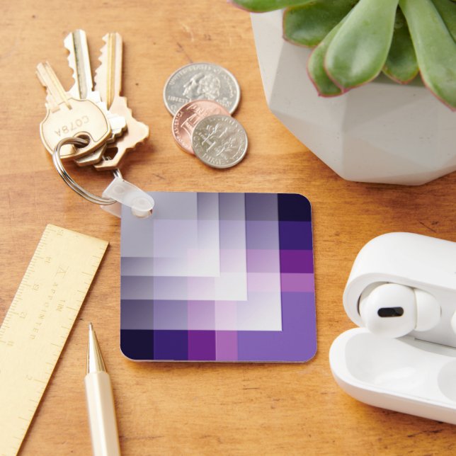 Porte-clés Violet et blanc (Bureau)
