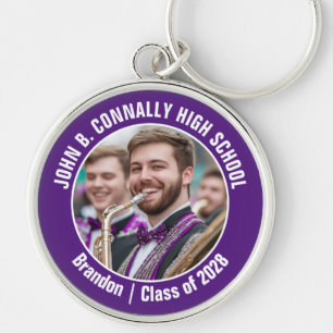 Porte-clés Violet Marching Band Photo High School Spirit