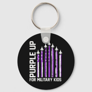 Porte-clés Violet pour les enfants militaires Tout-petit Femm