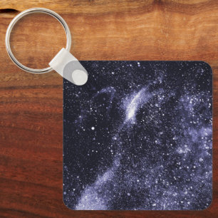 Porte-clés Violet violet noir galaxie abstraite