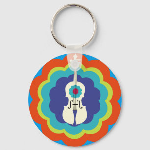 Porte-clés Violin Key Chain -- 60s Color Burst