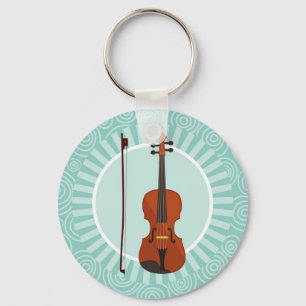 Porte-clés Violon Fun Turquoise Swirl Music