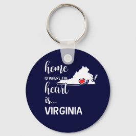 Porte-clés Virginia home est le coeur