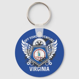 Porte-clés Virginia State Flag Off Road Adventure 4x4