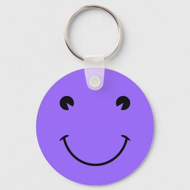 Porte-clés Visage Bleu Violet (Recto)