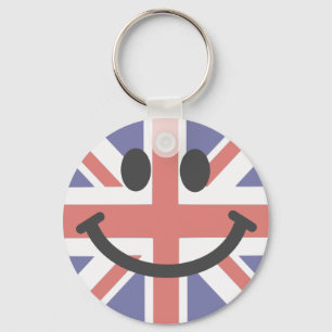 Porte-clés Visage britannique de drapeau