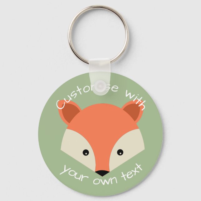 Porte-clés Visage de Fox mignon personnalisé (Recto)