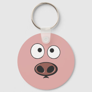 Porte-clés Visage de porc