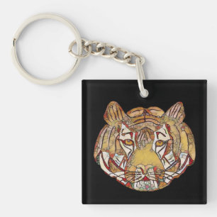 Porte-clés visage de tigre