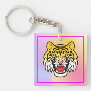 Porte-clés Visage de Tigre Souriant Art-21876