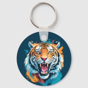 Porte-clés Visage de tigre torride
