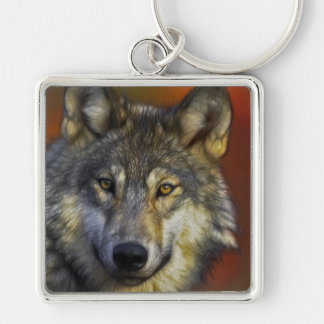 Porte-clés Visage d'une photo de loup